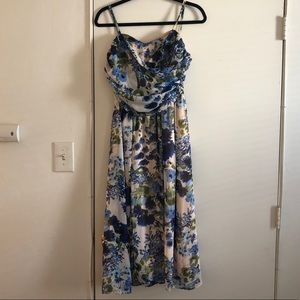 Floral chiffon midi dress